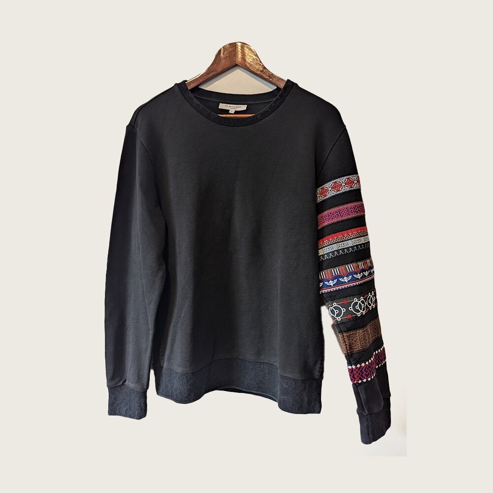 LES BENJAMINS - Graphic sleeve textured sweater - Sz S